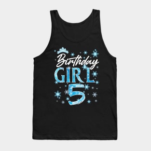 Winter Onederland 5th Birthday Girl Snowflake B-day Gift For Girls Kids Toddlers Tank Top